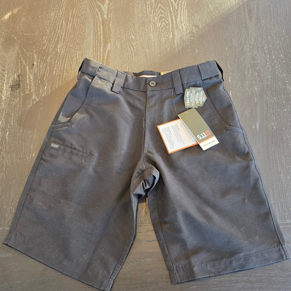 5.11 Tactical Fast-Tac Urban Shorts Mens 30 Black Ripstop Cargo 73340 NWT New